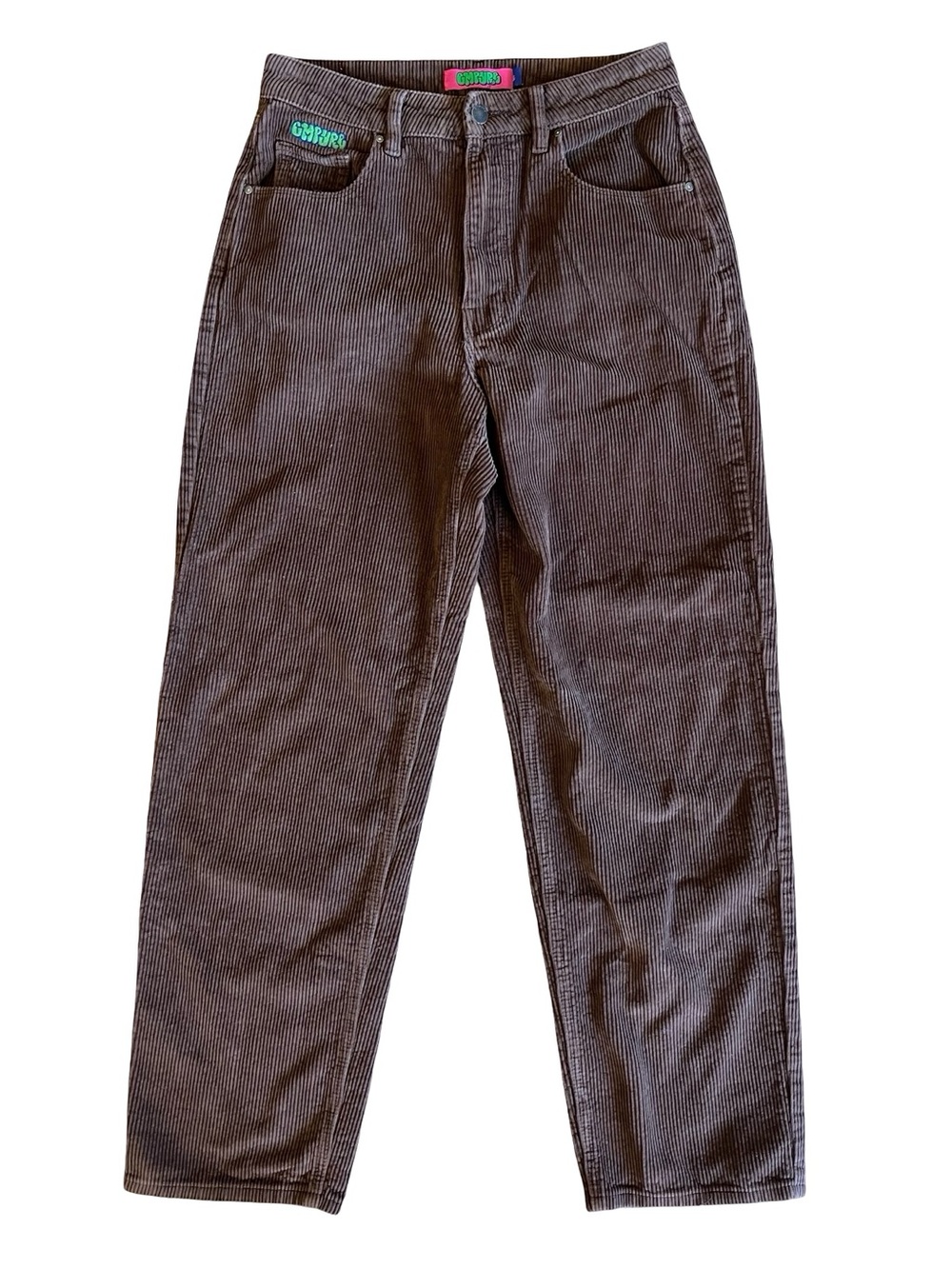 EMPYRE Tori Corduroy‎ Pants Sz 6 High Rise Casual Baggy Skater Chocolate Brown